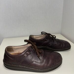 Finn Comfort Vaasa Brown Leather Lace-Up Walking Comfort Shoe